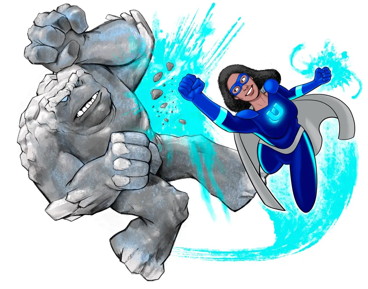 Illustration_Knowledge-CalciumHardness-2 The Ultra Pool Care Squad fighting calcium imbalances in the pool