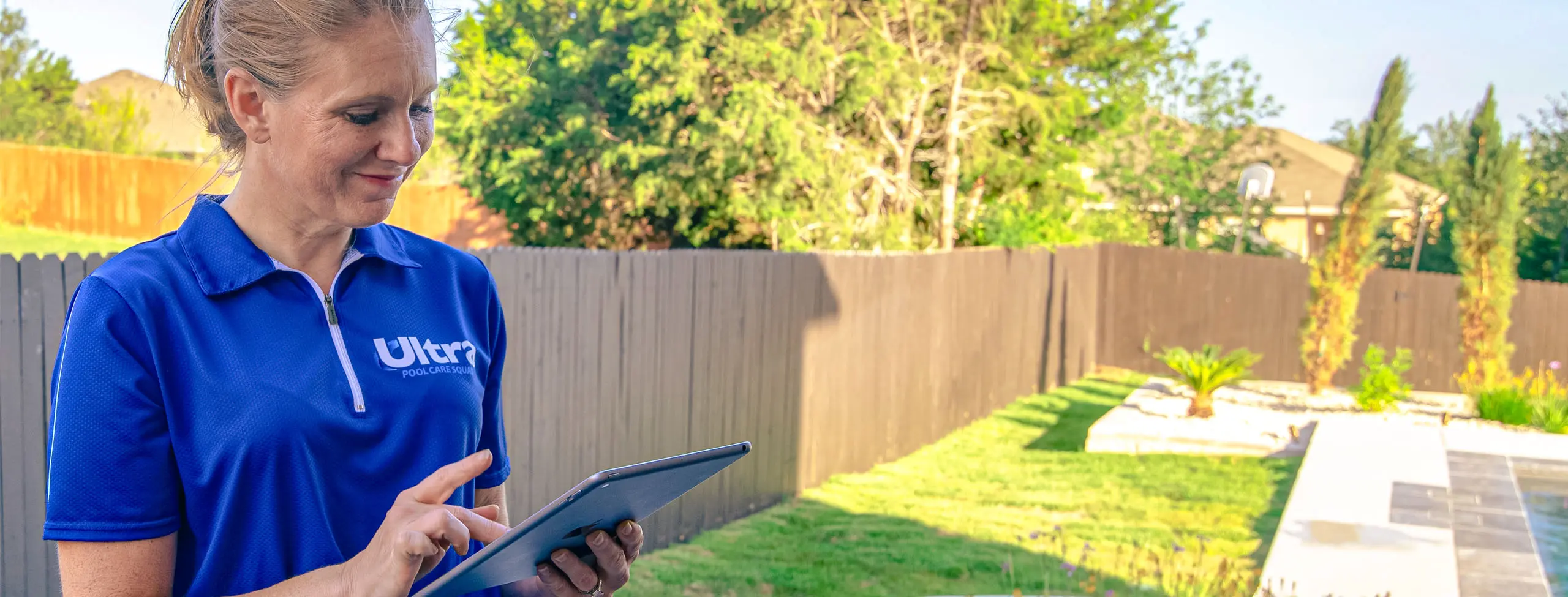 Knowledge_Desktop An Ultra Pool Care Squad technician has expert knowledge about how to keep pools healthy and safe