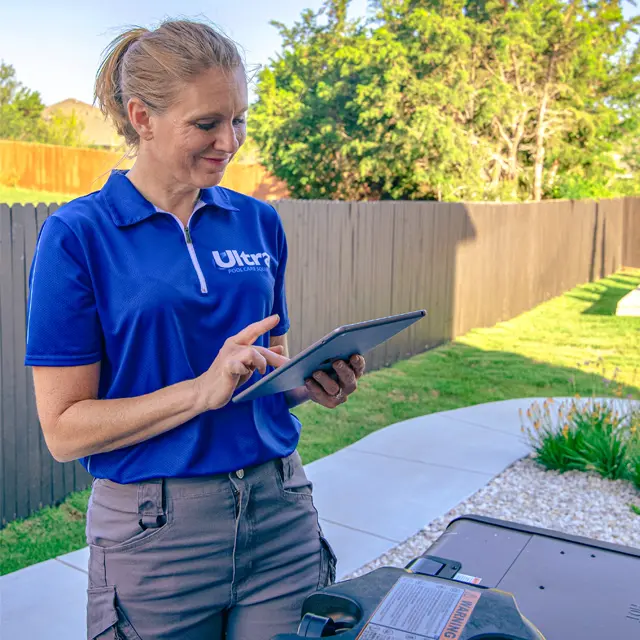 An Ultra Pool Care Squad technician has expert knowledge about how to keep pools healthy and safe